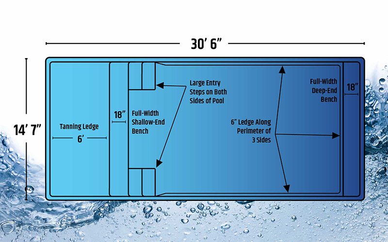 Alaglas Pools Grand Baron fiberglass swimming pool